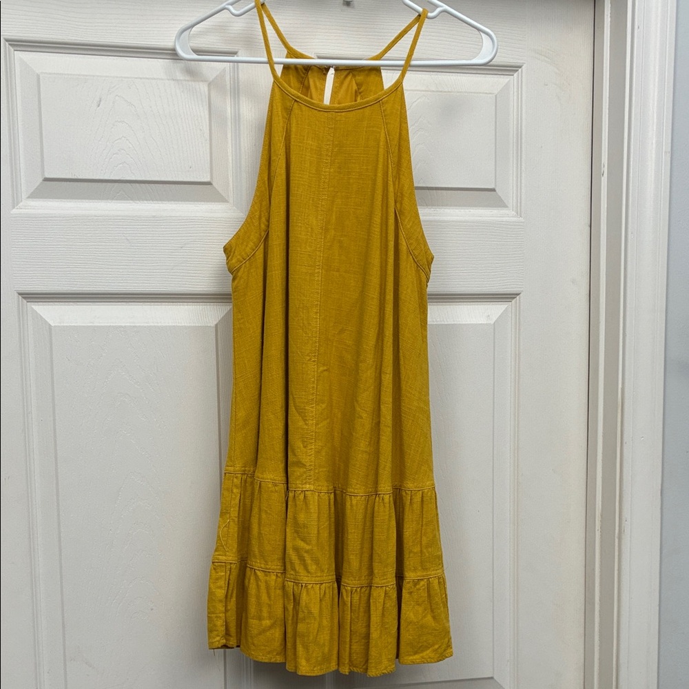 Altar'd State Mustard Yellow Midi Dress